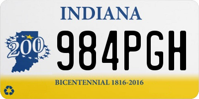 IN license plate 984PGH