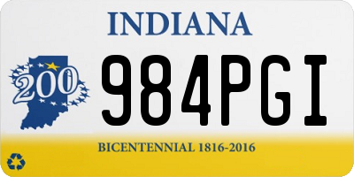 IN license plate 984PGI