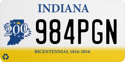 IN license plate 984PGN