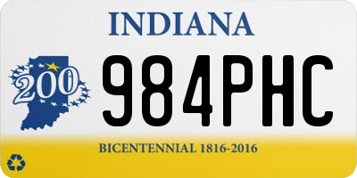 IN license plate 984PHC