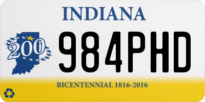 IN license plate 984PHD