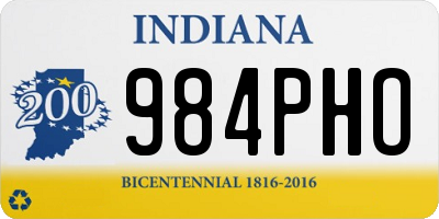 IN license plate 984PHO