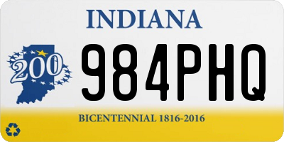 IN license plate 984PHQ