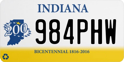 IN license plate 984PHW