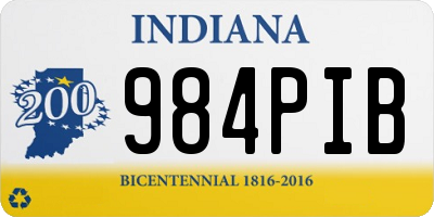 IN license plate 984PIB