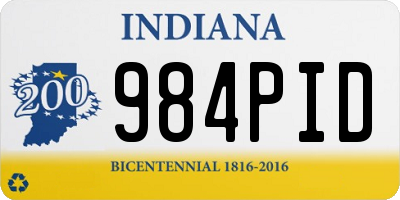 IN license plate 984PID