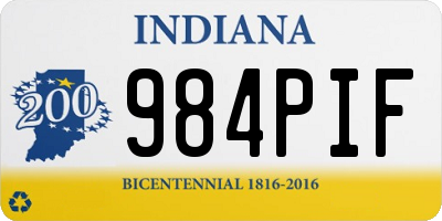 IN license plate 984PIF