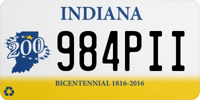 IN license plate 984PII