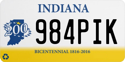 IN license plate 984PIK