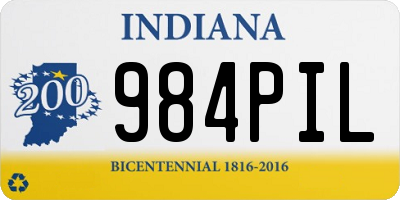 IN license plate 984PIL