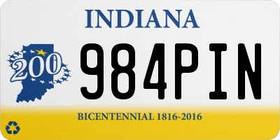 IN license plate 984PIN