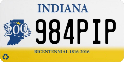 IN license plate 984PIP