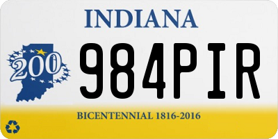 IN license plate 984PIR