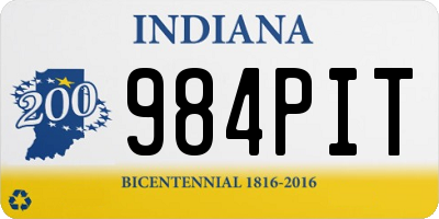 IN license plate 984PIT