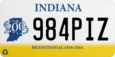 IN license plate 984PIZ
