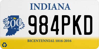 IN license plate 984PKD