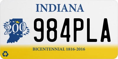 IN license plate 984PLA