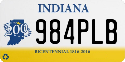 IN license plate 984PLB