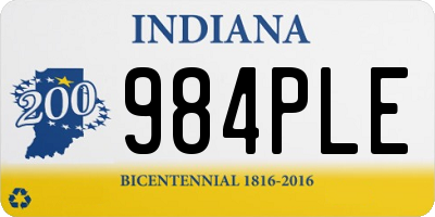 IN license plate 984PLE