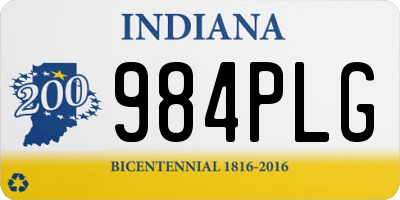 IN license plate 984PLG