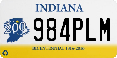 IN license plate 984PLM