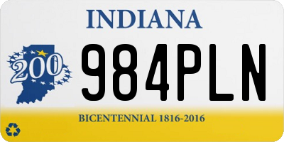 IN license plate 984PLN