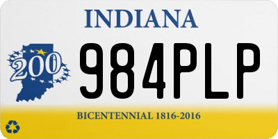 IN license plate 984PLP