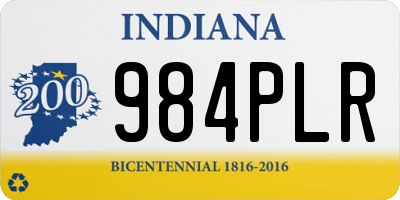 IN license plate 984PLR