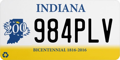 IN license plate 984PLV