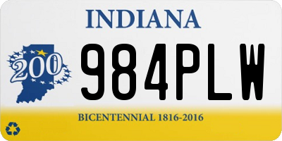 IN license plate 984PLW