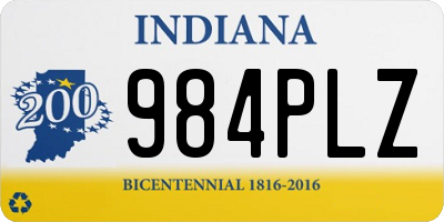 IN license plate 984PLZ