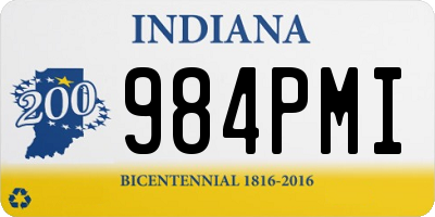 IN license plate 984PMI