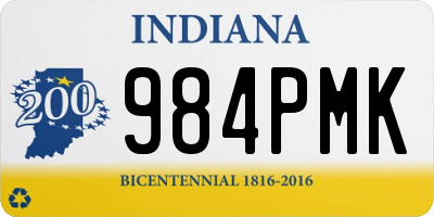 IN license plate 984PMK