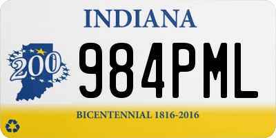 IN license plate 984PML