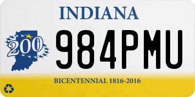 IN license plate 984PMU