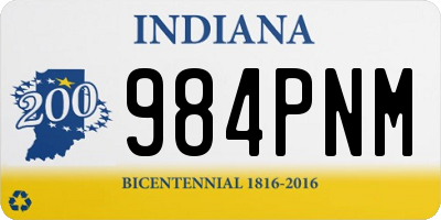 IN license plate 984PNM