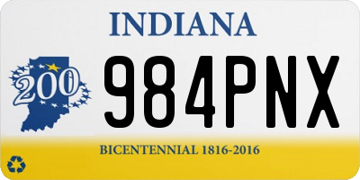 IN license plate 984PNX