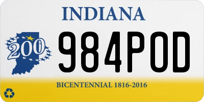 IN license plate 984POD