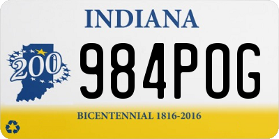 IN license plate 984POG