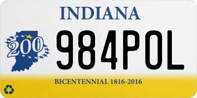 IN license plate 984POL