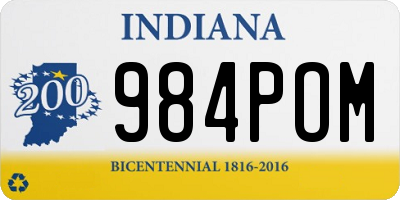 IN license plate 984POM