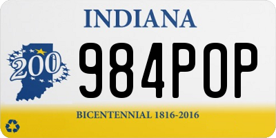 IN license plate 984POP