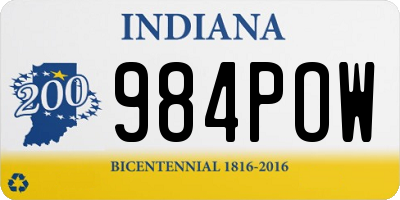 IN license plate 984POW