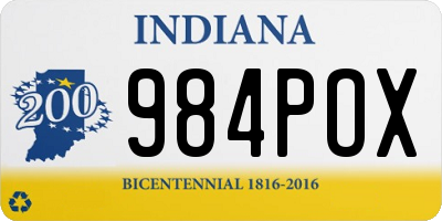 IN license plate 984POX