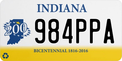 IN license plate 984PPA