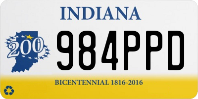 IN license plate 984PPD