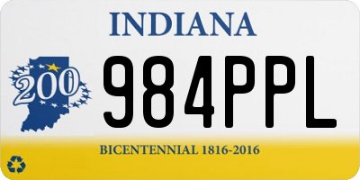 IN license plate 984PPL