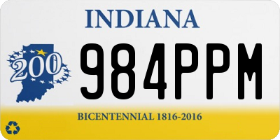 IN license plate 984PPM