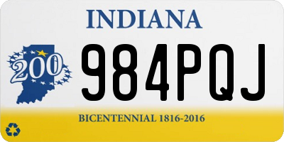 IN license plate 984PQJ