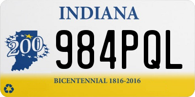 IN license plate 984PQL